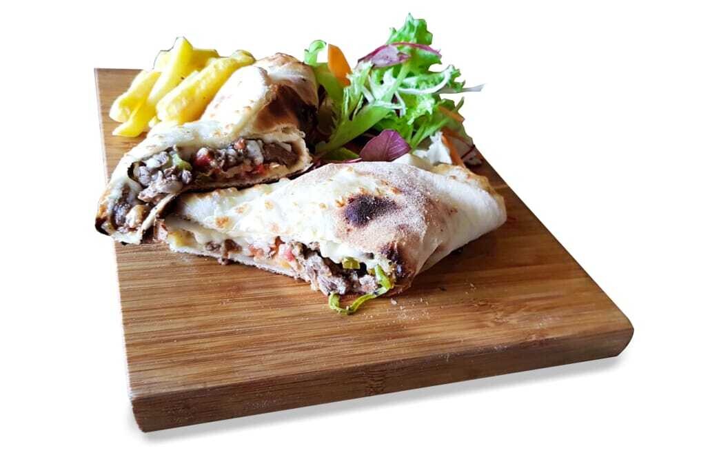 Steak Makloub With cheese French fries
