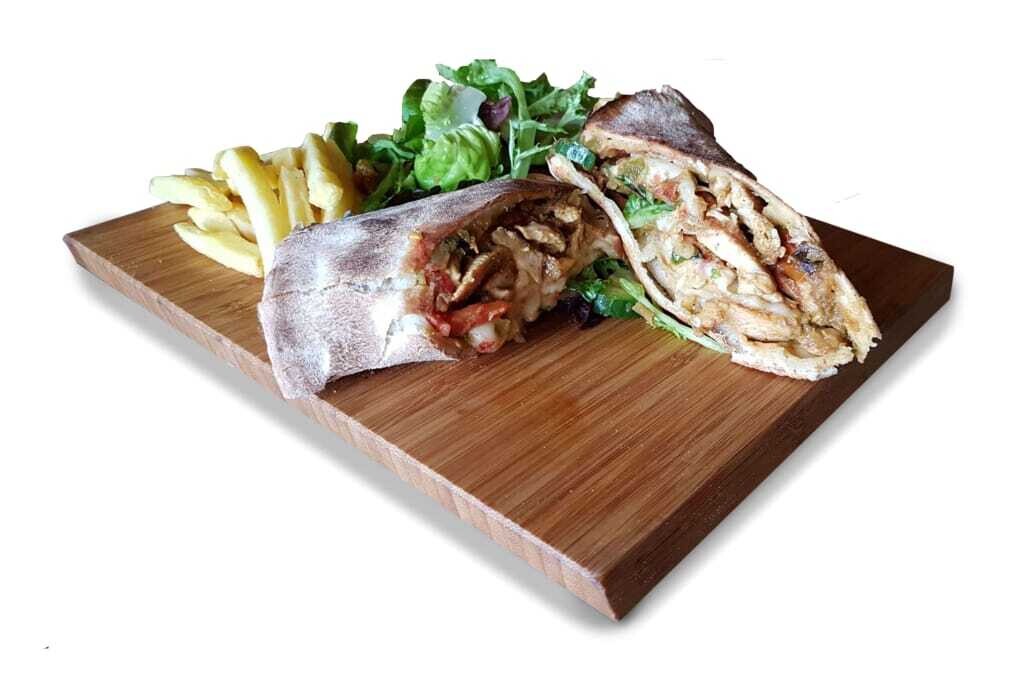 Chicken Makloub With Cheese French fries