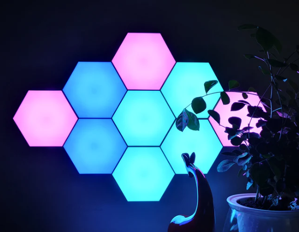 Hexagonal LED Lights 4 Pieces