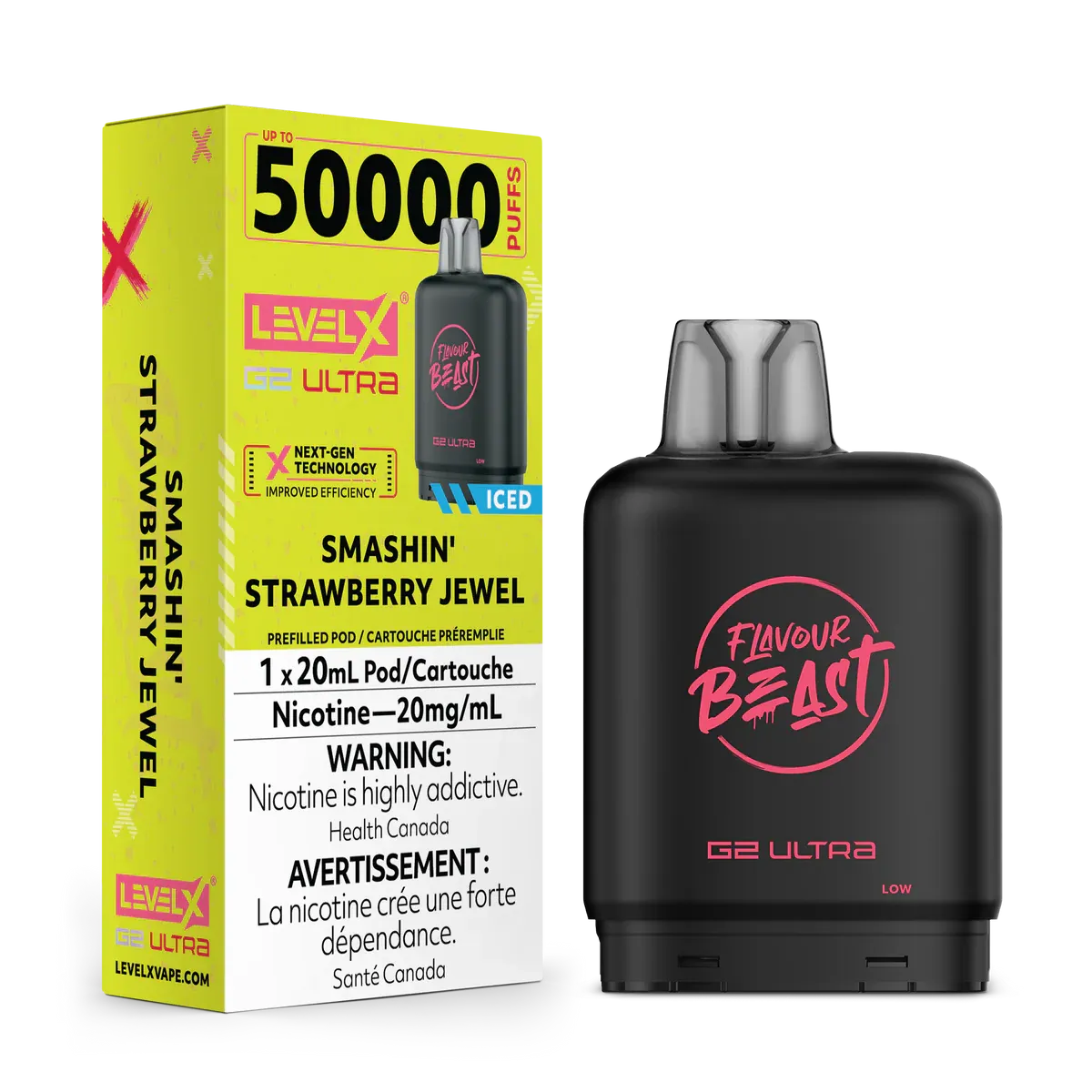 Flavour Beast 50k Pods Smashin Strawberry Jewl
