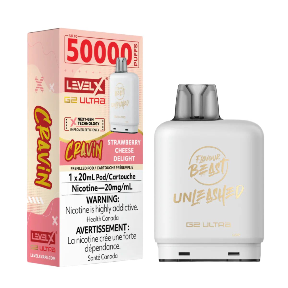 Flavour Beast 50k Pods Stawrberry Cheese Delight
