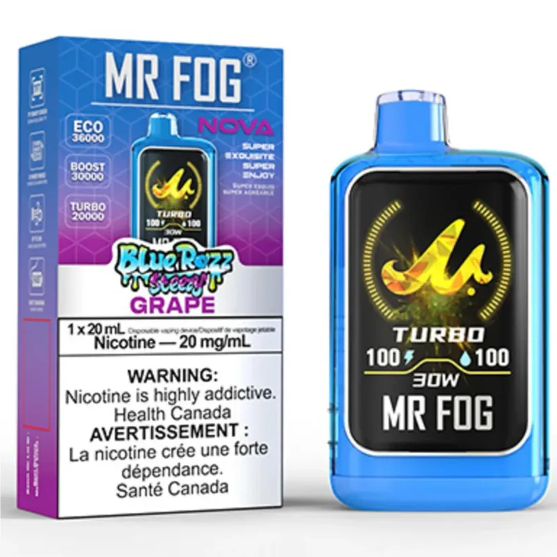 Mr Fog Blue Razz Stezzy Grape 36k