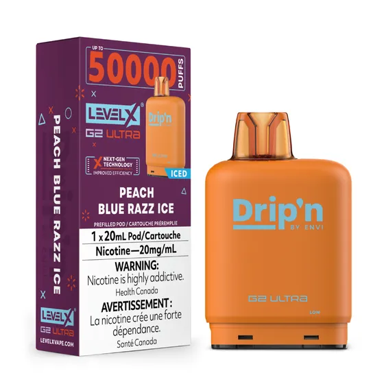 Drip'n 50k Peach Blue Razz Ice pods