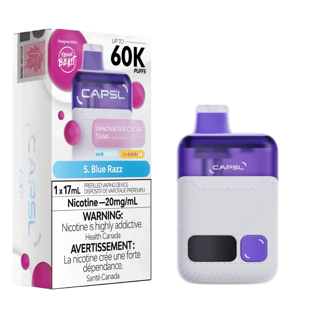 CAPSL 60k Designed with Flavour Beast S.Blue Razz