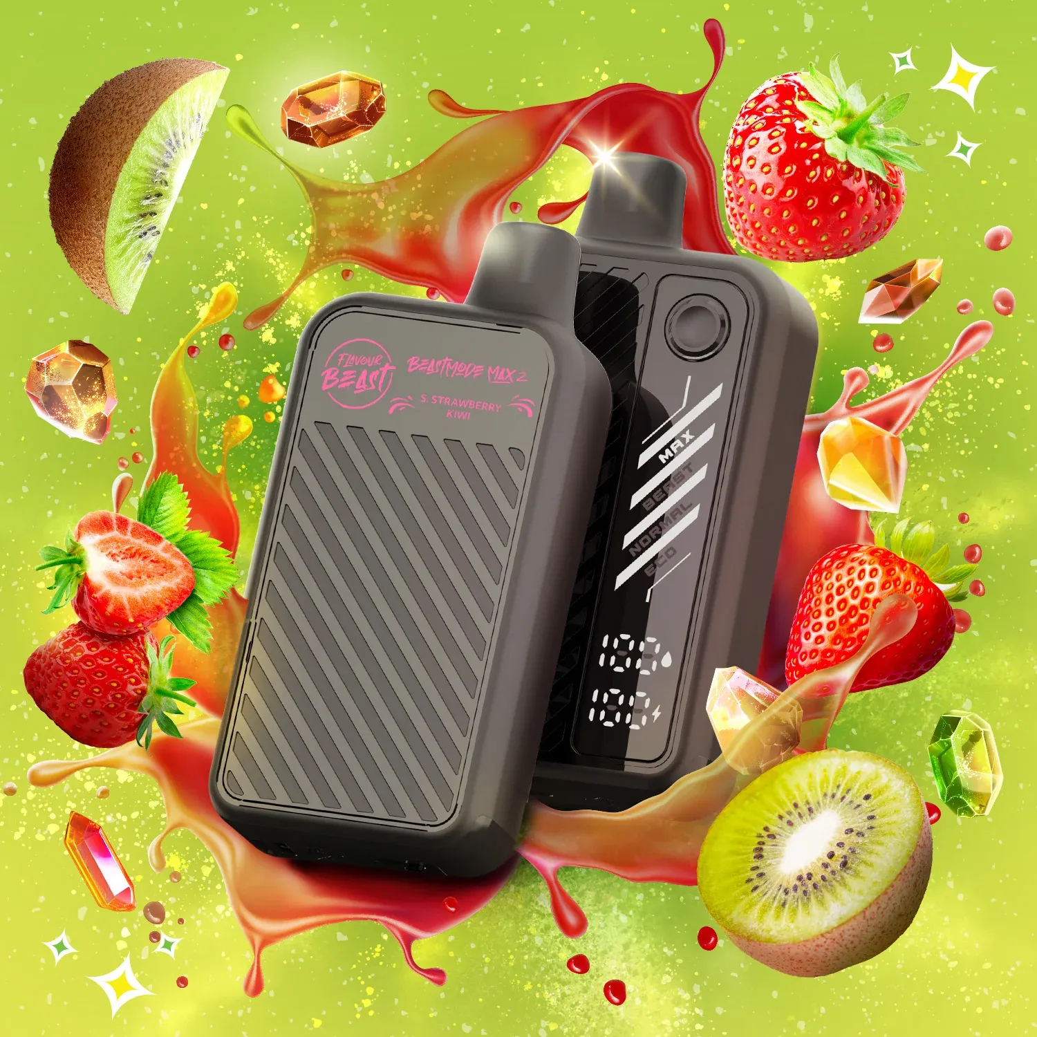 Flavour Beast Mode Max 2 S. Strawberry Kiwi  50k (BC/SK/NL/NS)