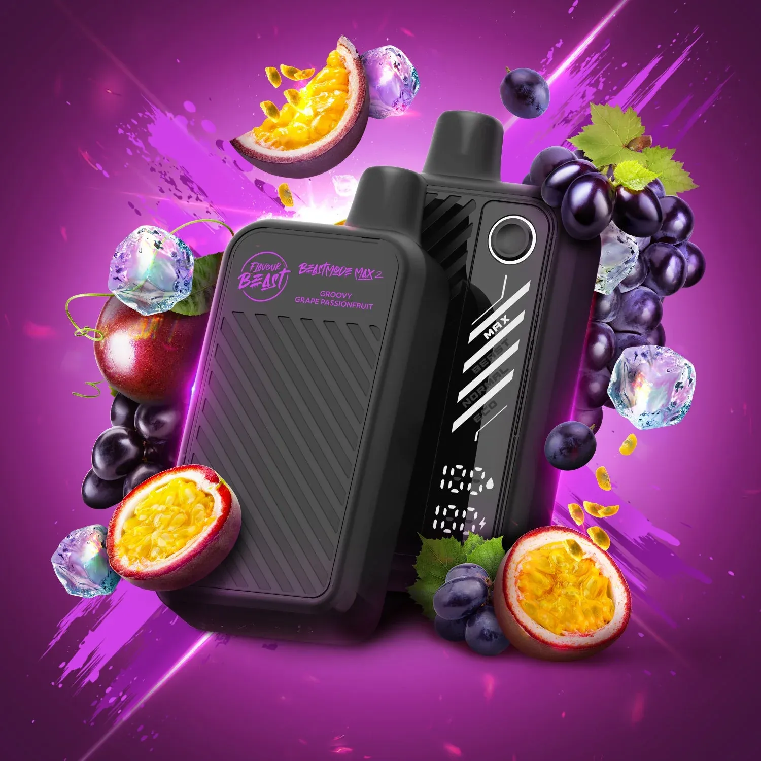 Flavour Beast Mode Max 2 Groovy Grape Passionfuit 50k (BC/SK/NL/NS)