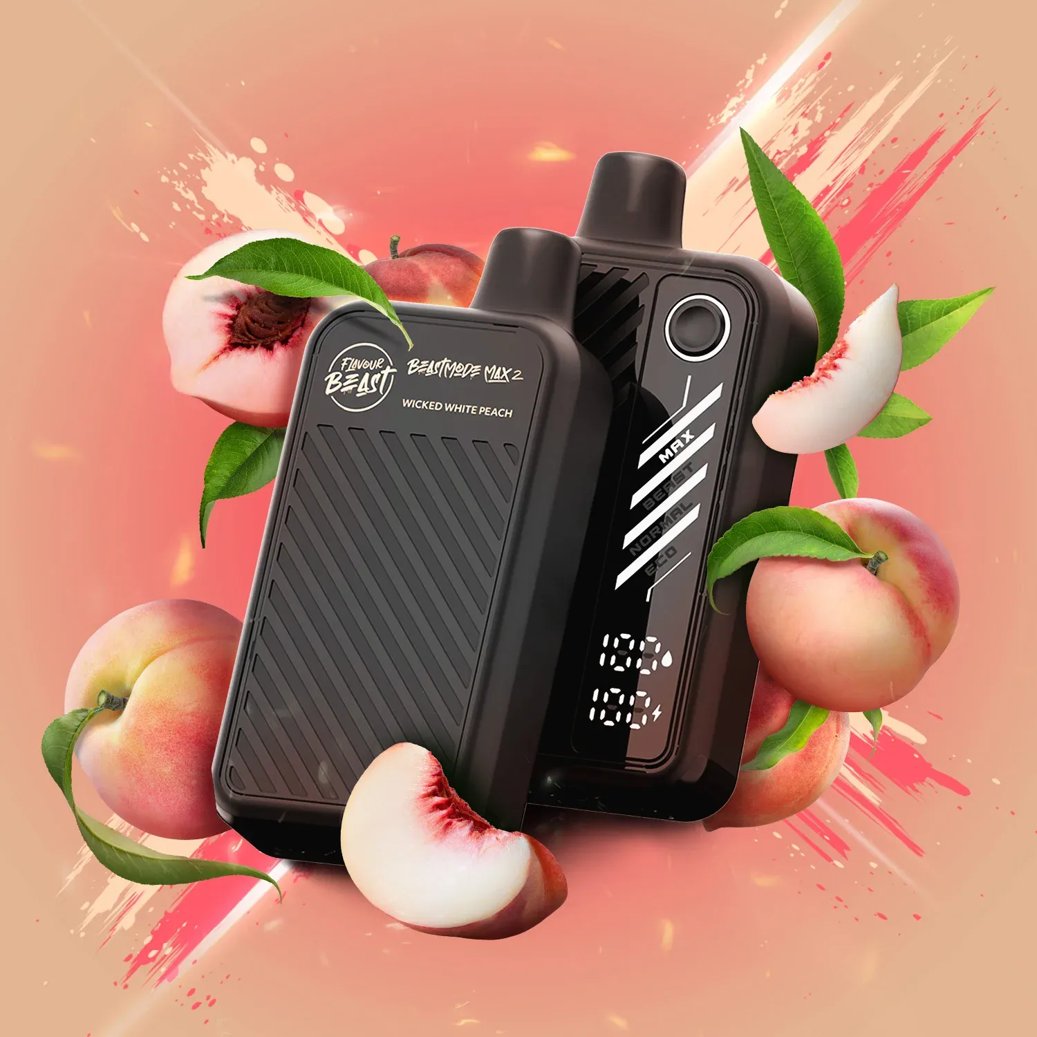 Flavour Beast Mode Max 2 Wicked White Peach 50k (BC/SK/NL/NS)