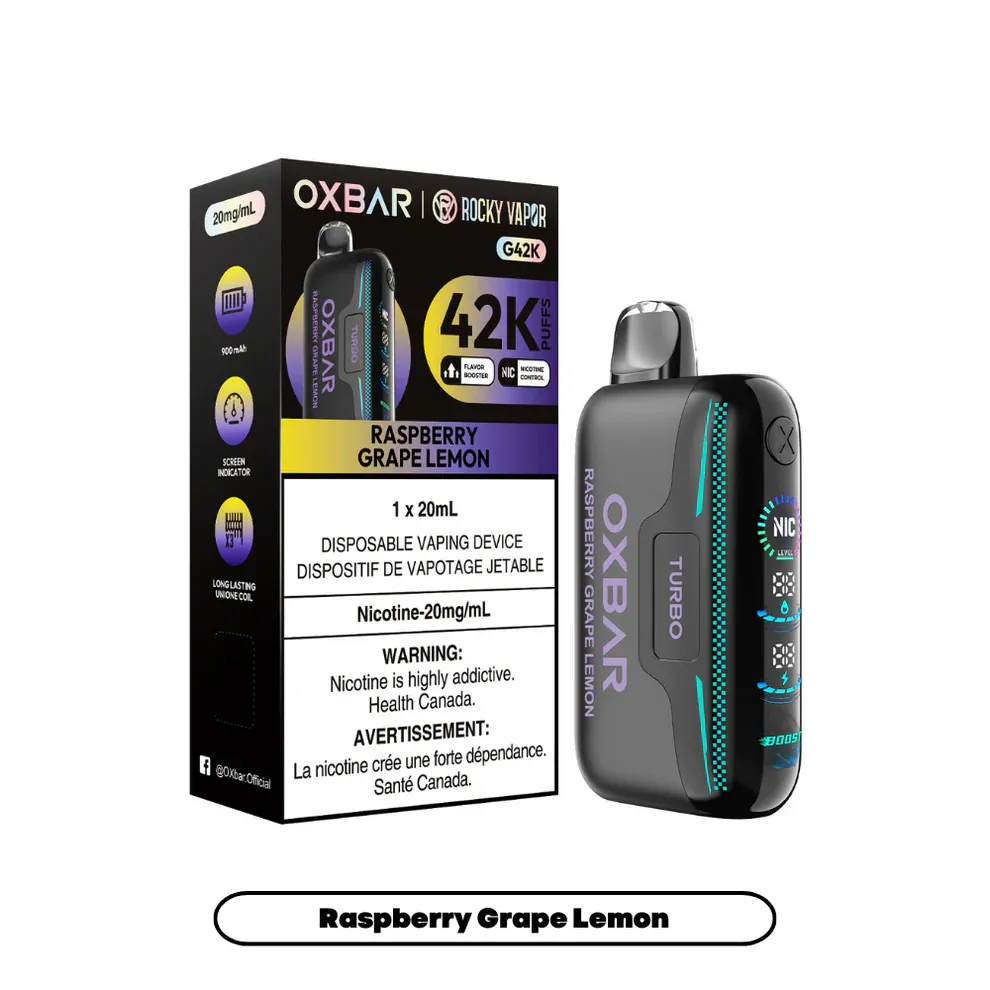 Rocky Vapor Oxbar G42K - Raspberry Grape Lemon (BC/SK/NL/NS)