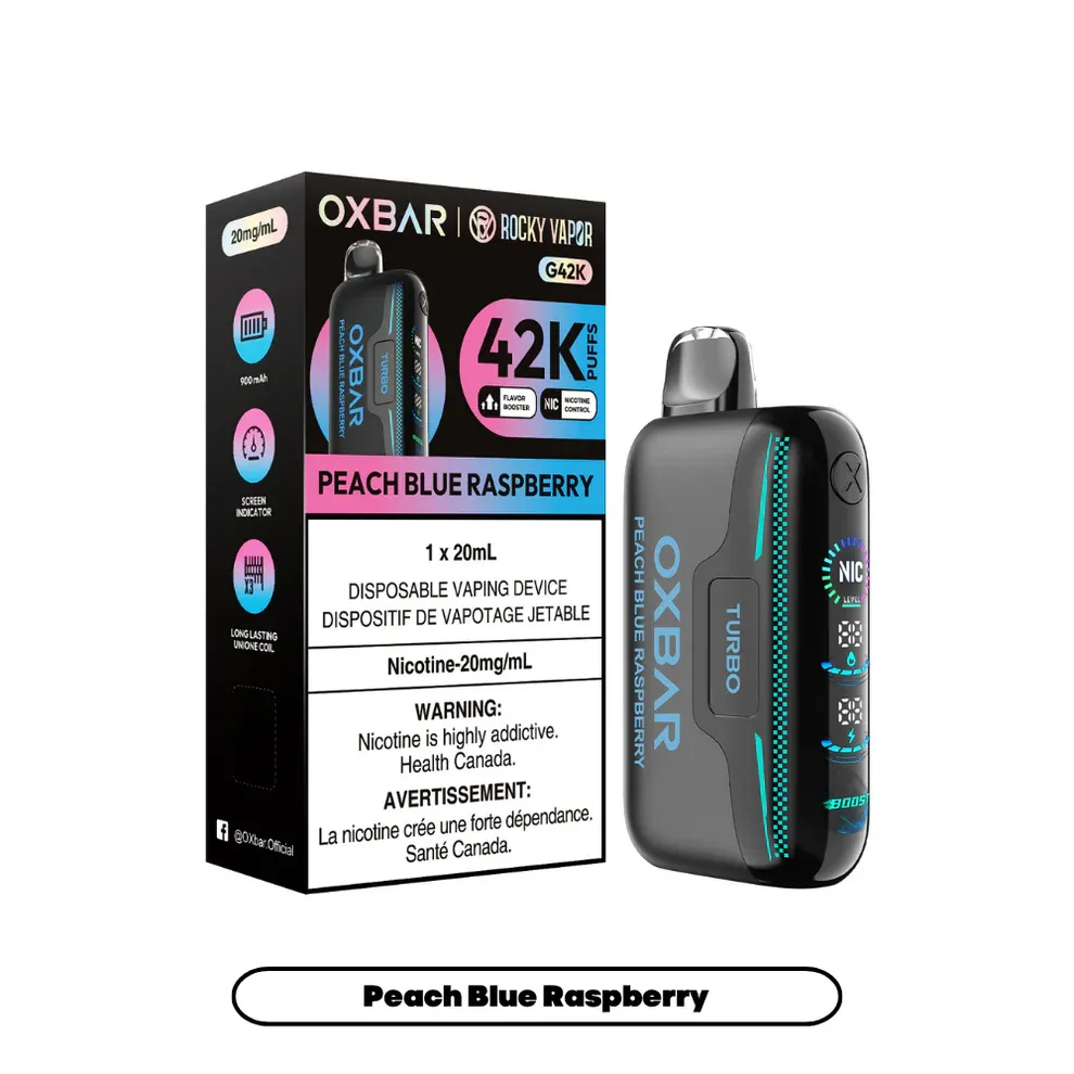 Rocky Vapor Oxbar G42K - Peach Blue Raspberry (BC/SK/NL/NS)