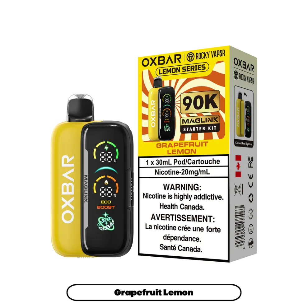 Rocky Vapor Oxbar Maglink - Lemon Series - Grapefruit Lemon (BC/SK/NL/NS)