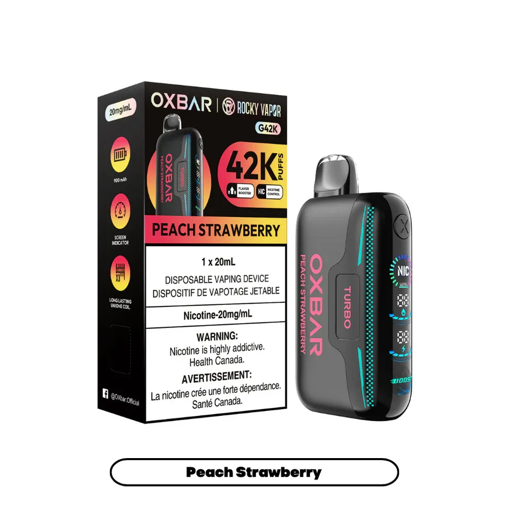 Rocky Vapor Oxbar G42K - Peach Strawberry (BC/SK/NL/NS)