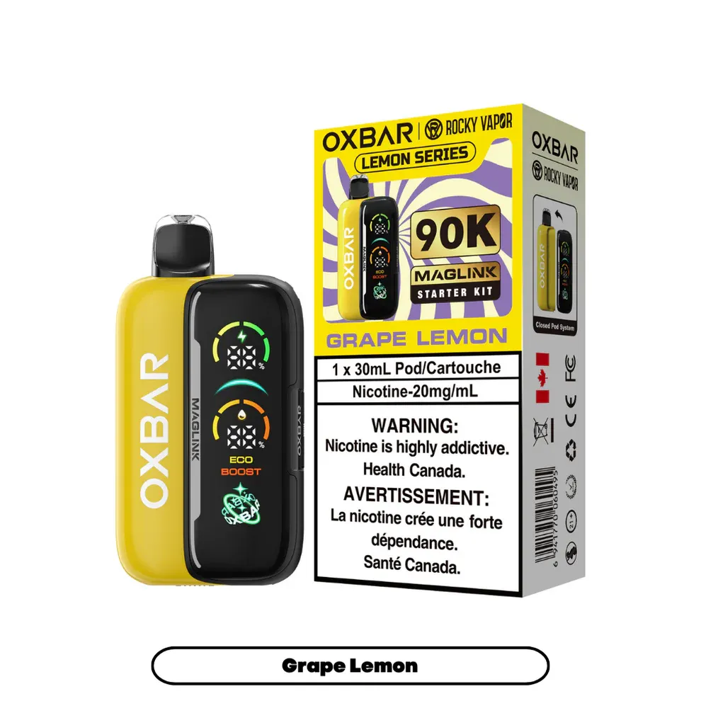Rocky Vapor Oxbar Maglink - Lemon Series - Grape Lemon (BC/SK/NL/NS)