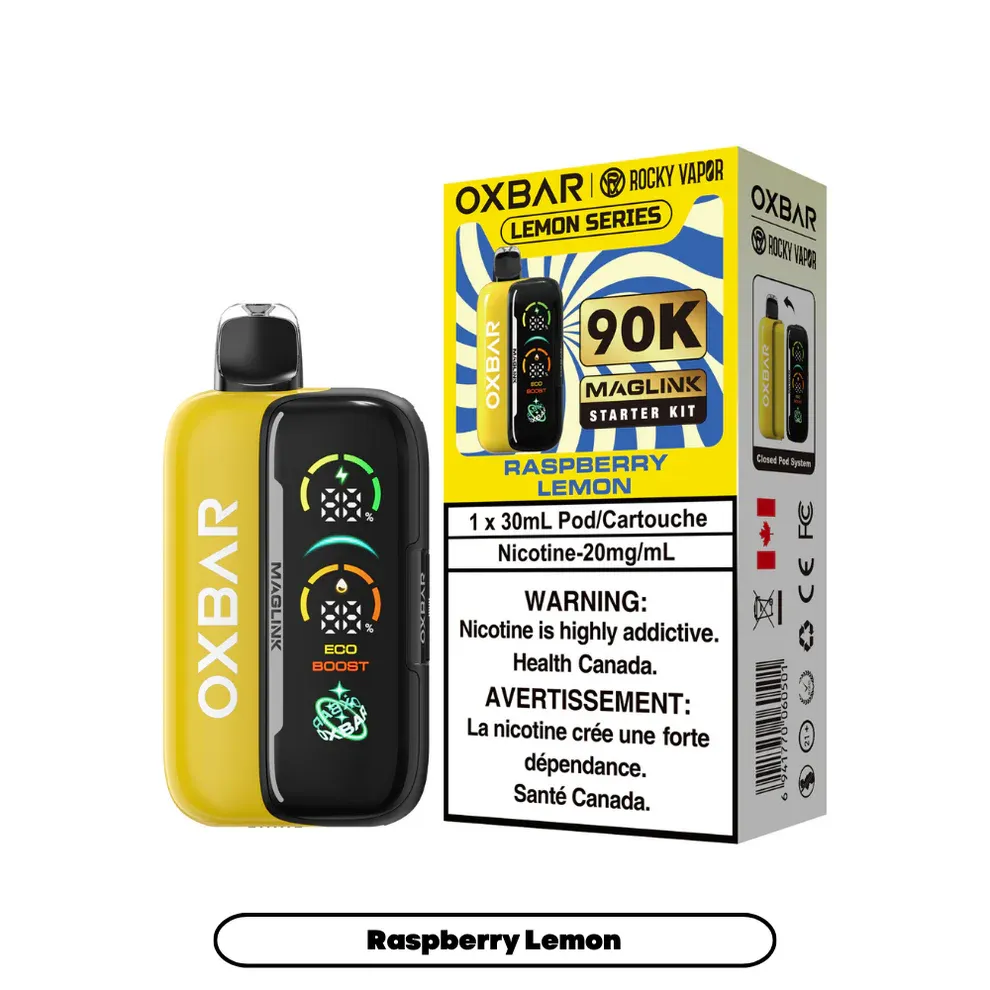 Rocky Vapor Oxbar Maglink - Lemon Series - Raspberry Lemon (BC/SK/NL/NS)