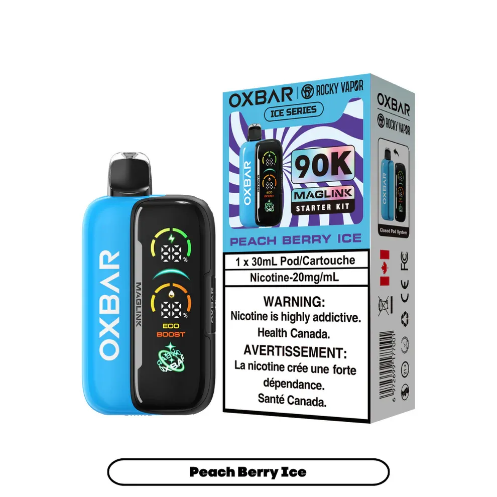 Rocky Vapor Oxbar Maglink - Ice Series - Peach Berry Ice (BC/SK/NL/NS)