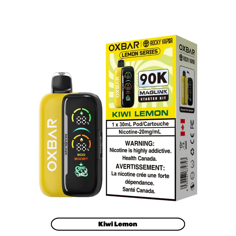 Rocky Vapor Oxbar Maglink - Lemon Series - Kiwi Lemon (BC/SK/NL/NS)