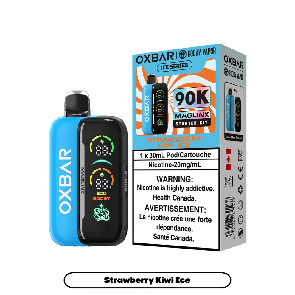 Rocky Vapor Oxbar Maglink - Ice Series - Strawberry Kiwi Ice (BC/SK/NL/NS)