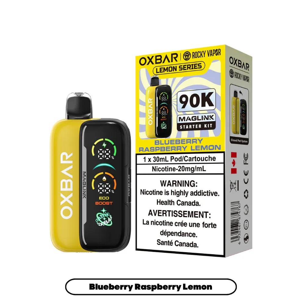 Rocky Vapor Oxbar Maglink - Lemon Series - Blueberry Raspberry Lemon (BC/SK/NL/NS)