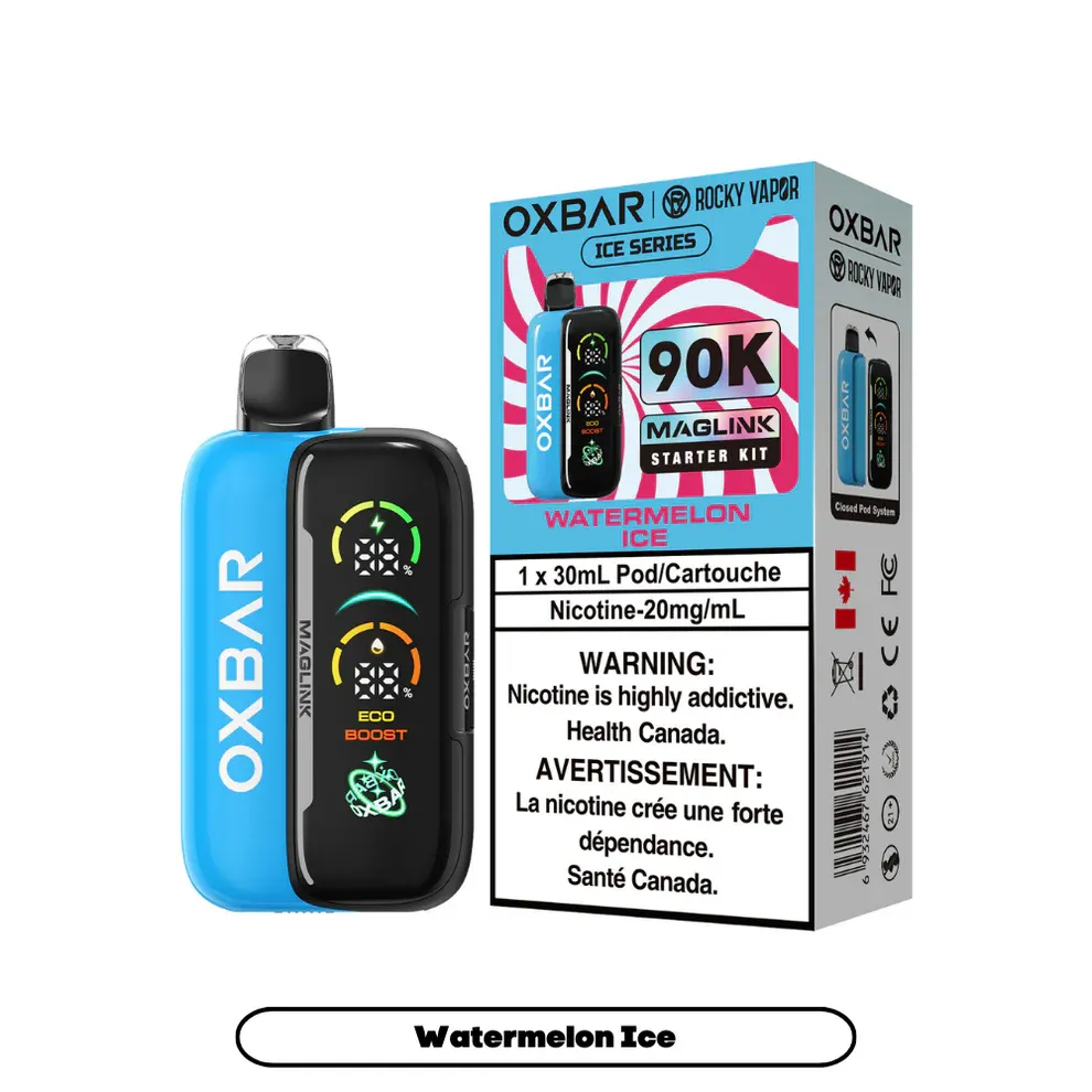 Rocky Vapor Oxbar Maglink - Ice Series - Watermelon Ice (BC/SK/NL/NS)
