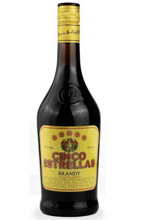 Brandy cinco estrellas 750ml