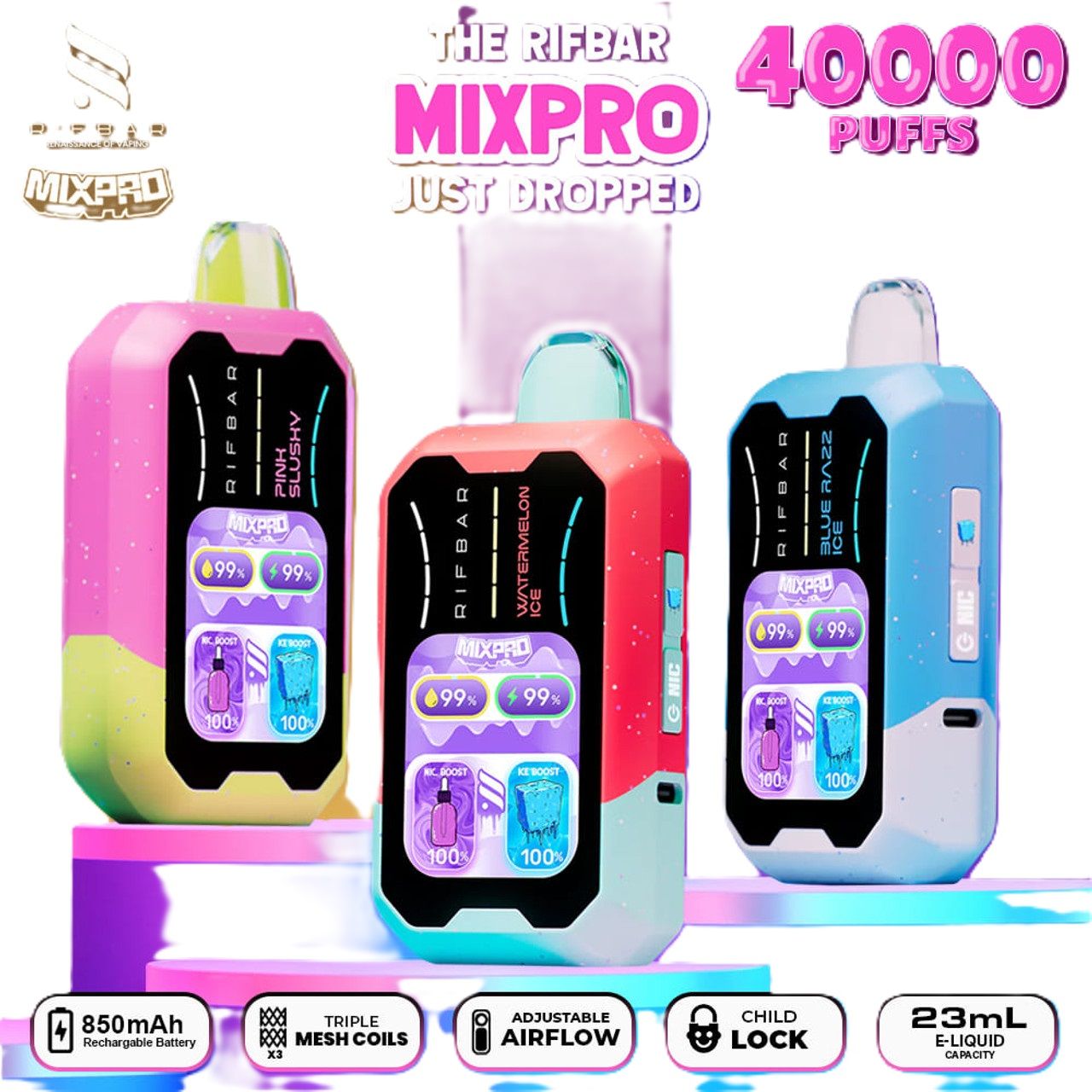 Rifbar MixPro Disposable (40000 Puffs)