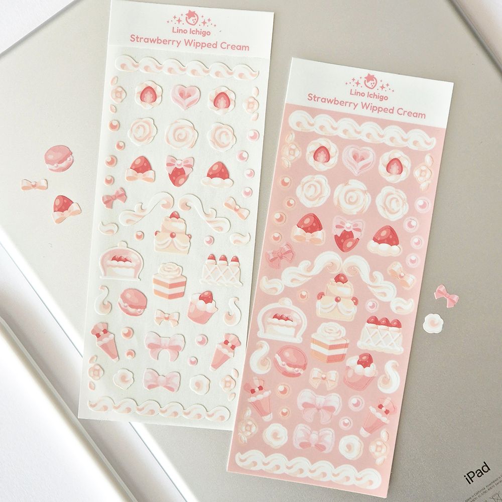 Strawberry Wipped Cream Sticker Sheet
