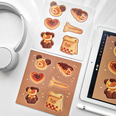 Choco Panda Sticker Sheet