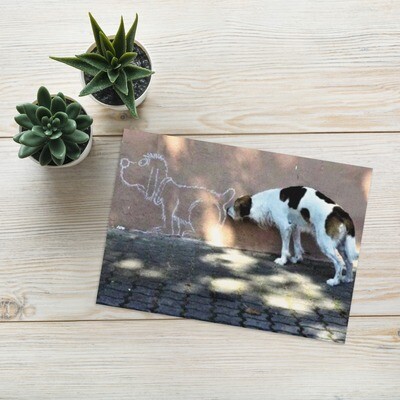 Sniffing Greeting card