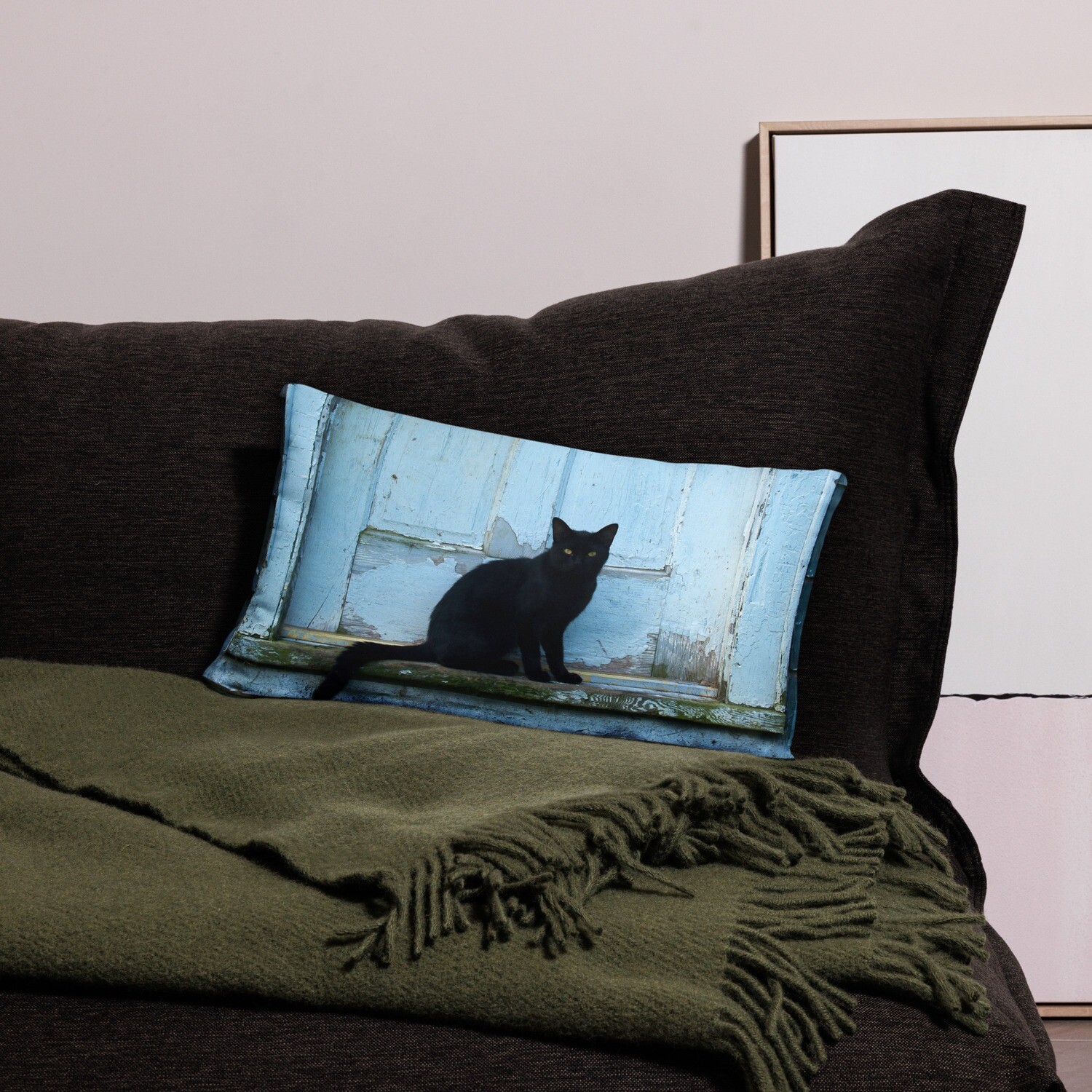 Black Cat Pillow