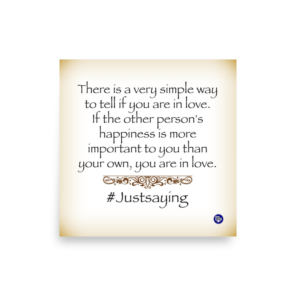 #Justsaying Love Definition Poster