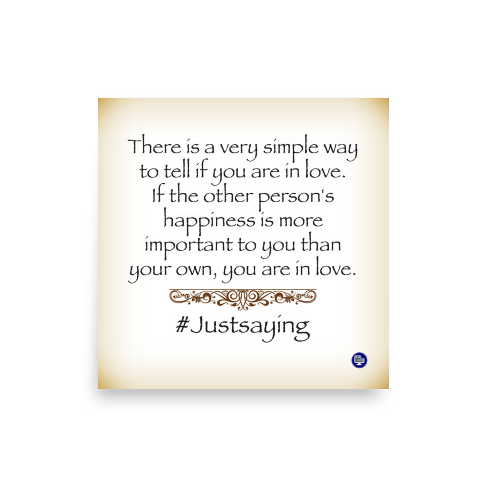 Justsaying Love Definition Poster
