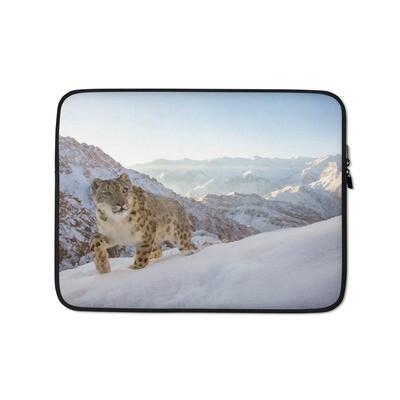 Snow Leopard Laptop Sleeve