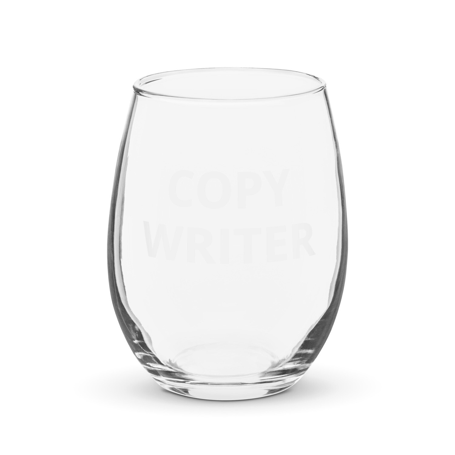 Copywriter Stemless wine glass
