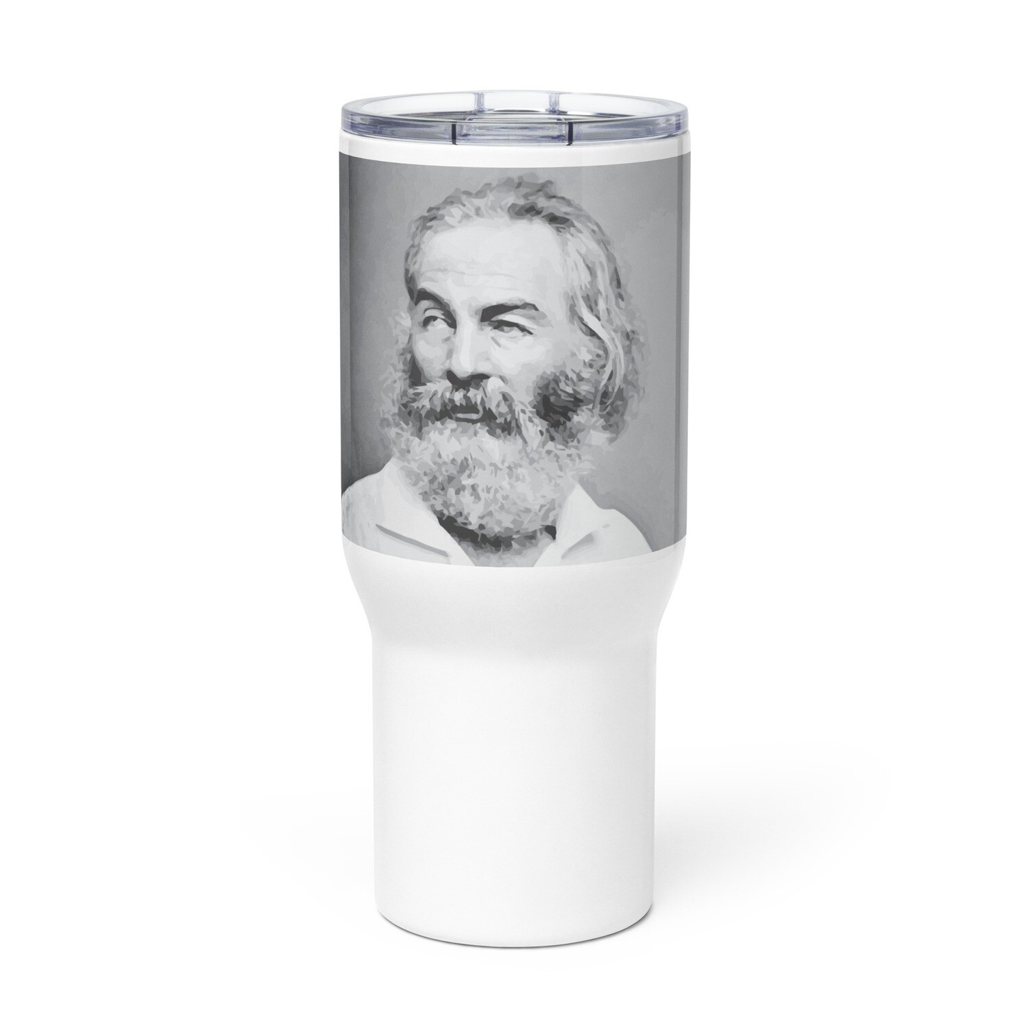 Walt Whitman Travel mug with a handle
