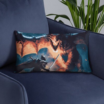 Dragon Fight Pillow