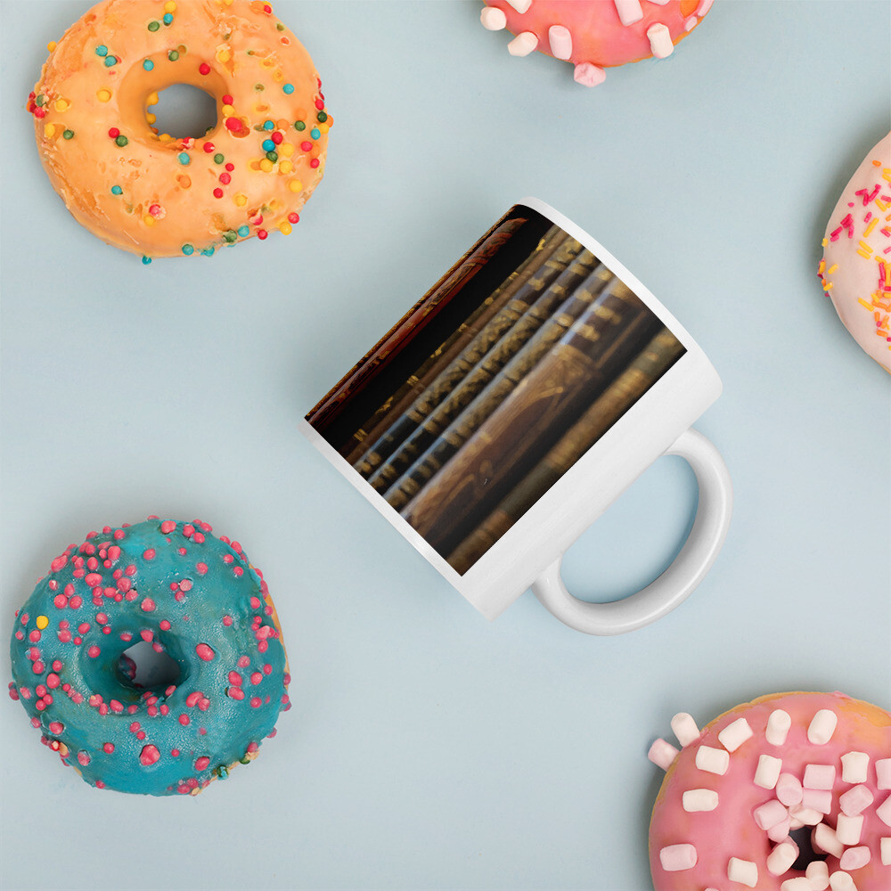 Bookcase glossy mug