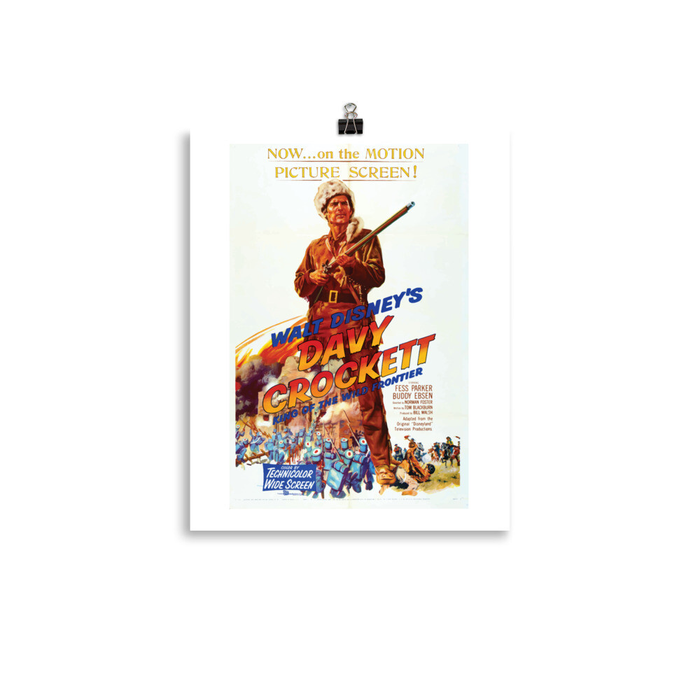 Walt Disney's Davy Crockett Reproduction Poster
