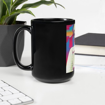 Maya Angelou Black Glossy Mug