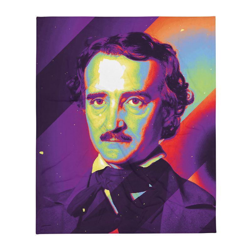 Edgar Allen Poe Throw Blanket