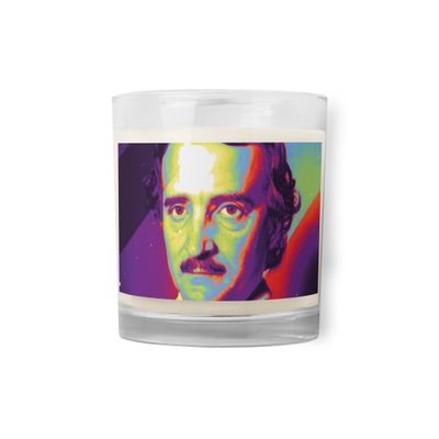 Edgar Allen Poe Glass soy wax candle