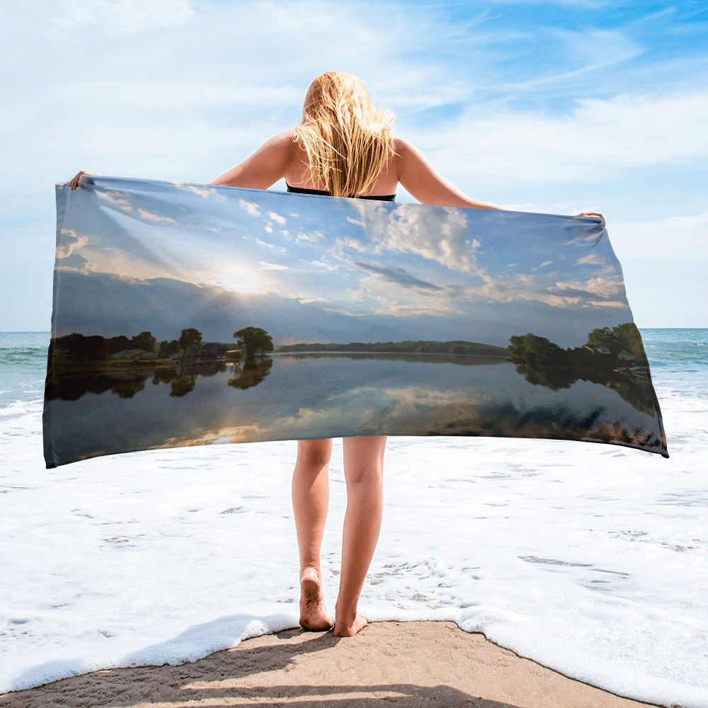 Stiles Reservoir by Phillip Olivo Towel