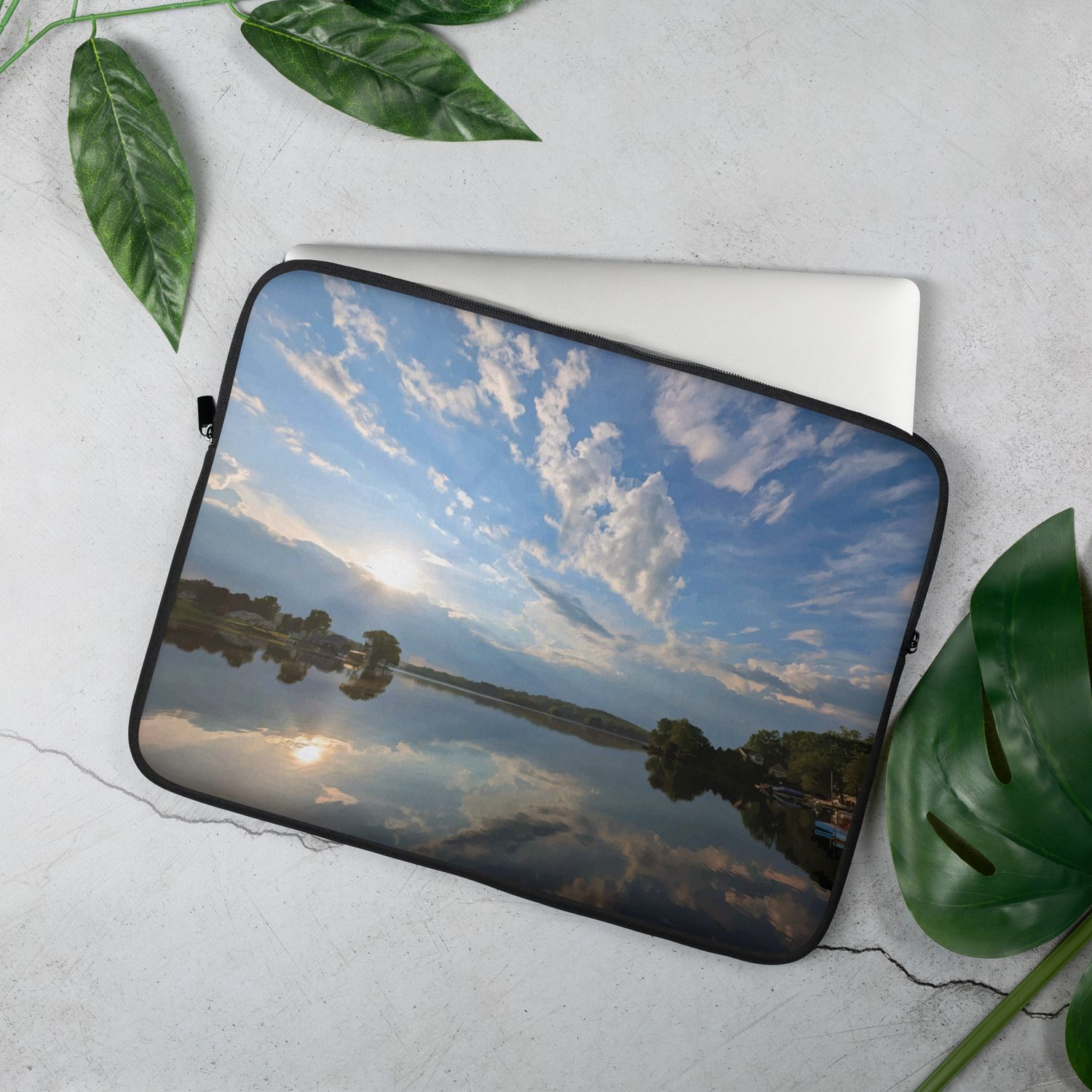 Stiles Reservoir by Phillip Olivo Laptop Sleeve