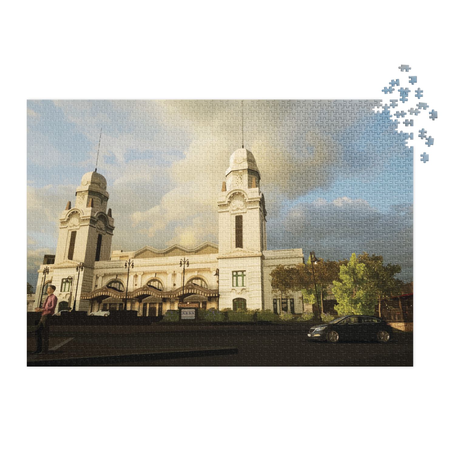 Union Station Jigsaw puzzle with tin