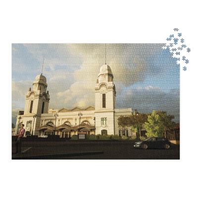 Union Station Jigsaw puzzle with tin