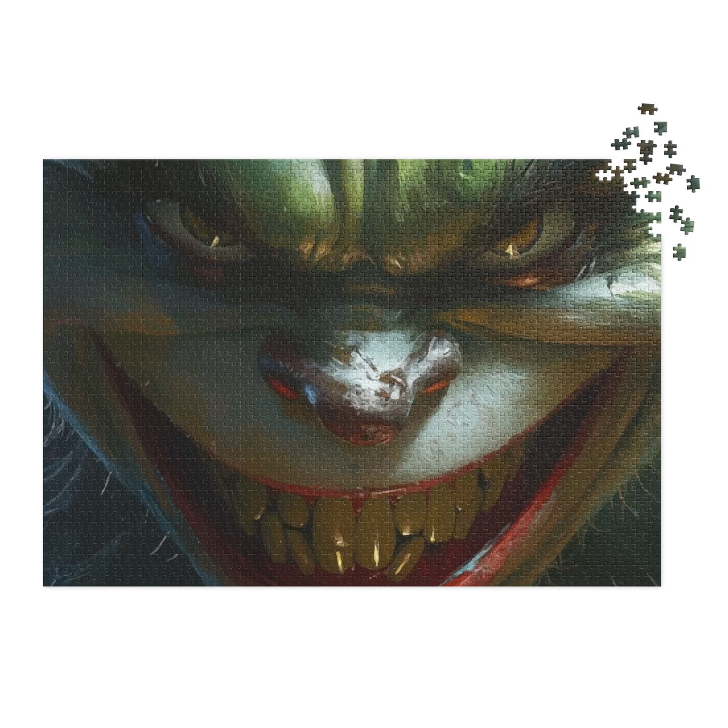 Grinch Grin Jigsaw puzzle with tin