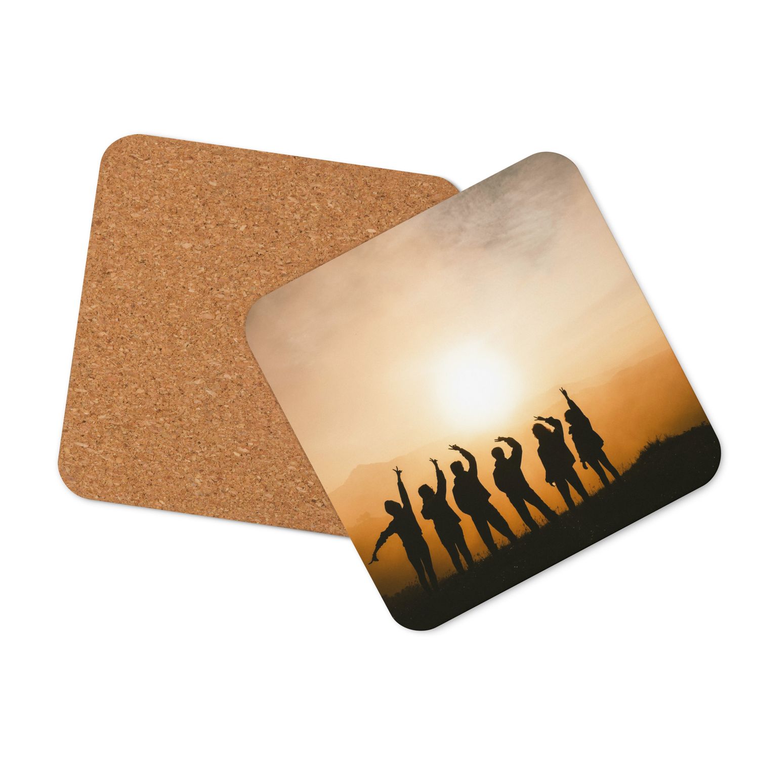 Golden Afternoon Cork-back coaster