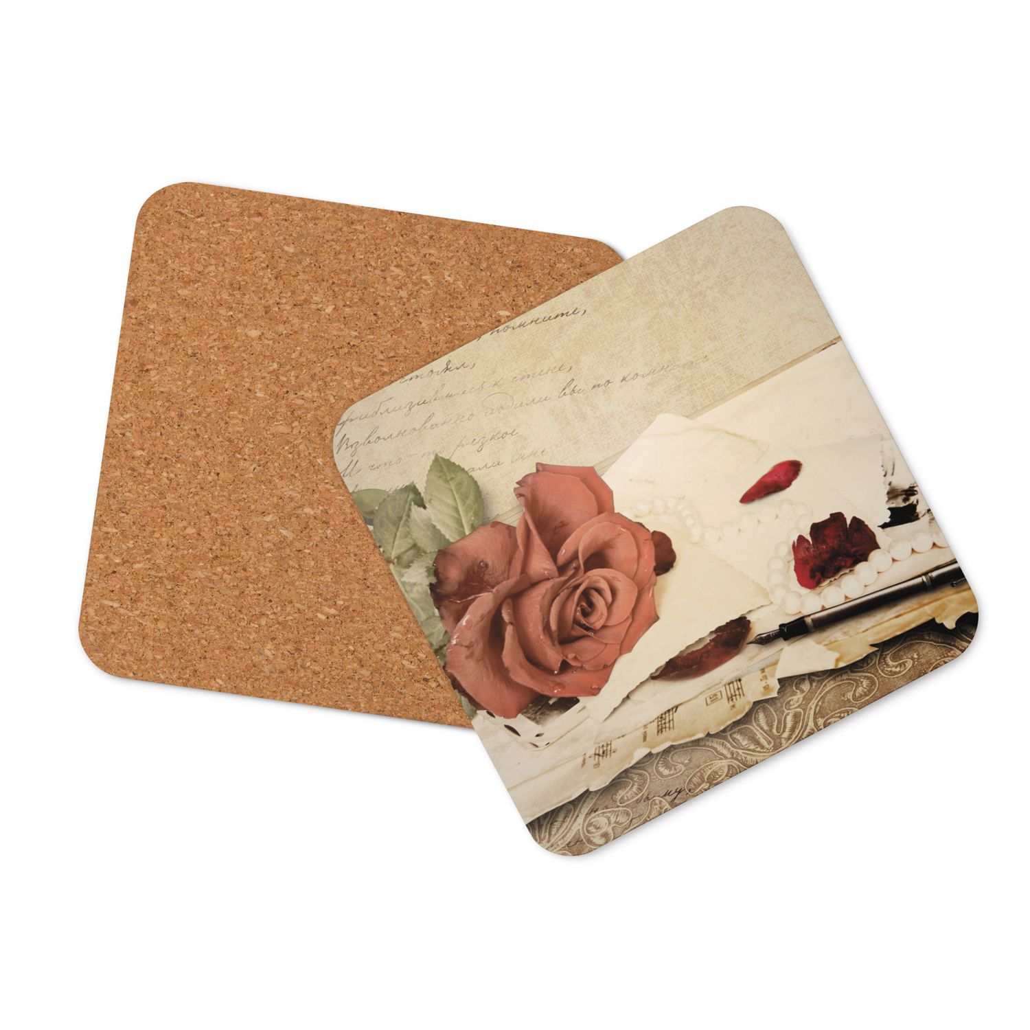 Cork-back coaster
