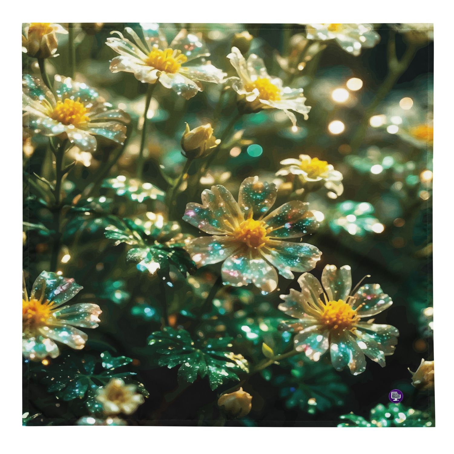 Glittery Daisies bandana