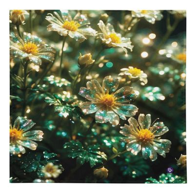 Glittery Daisies Bandana