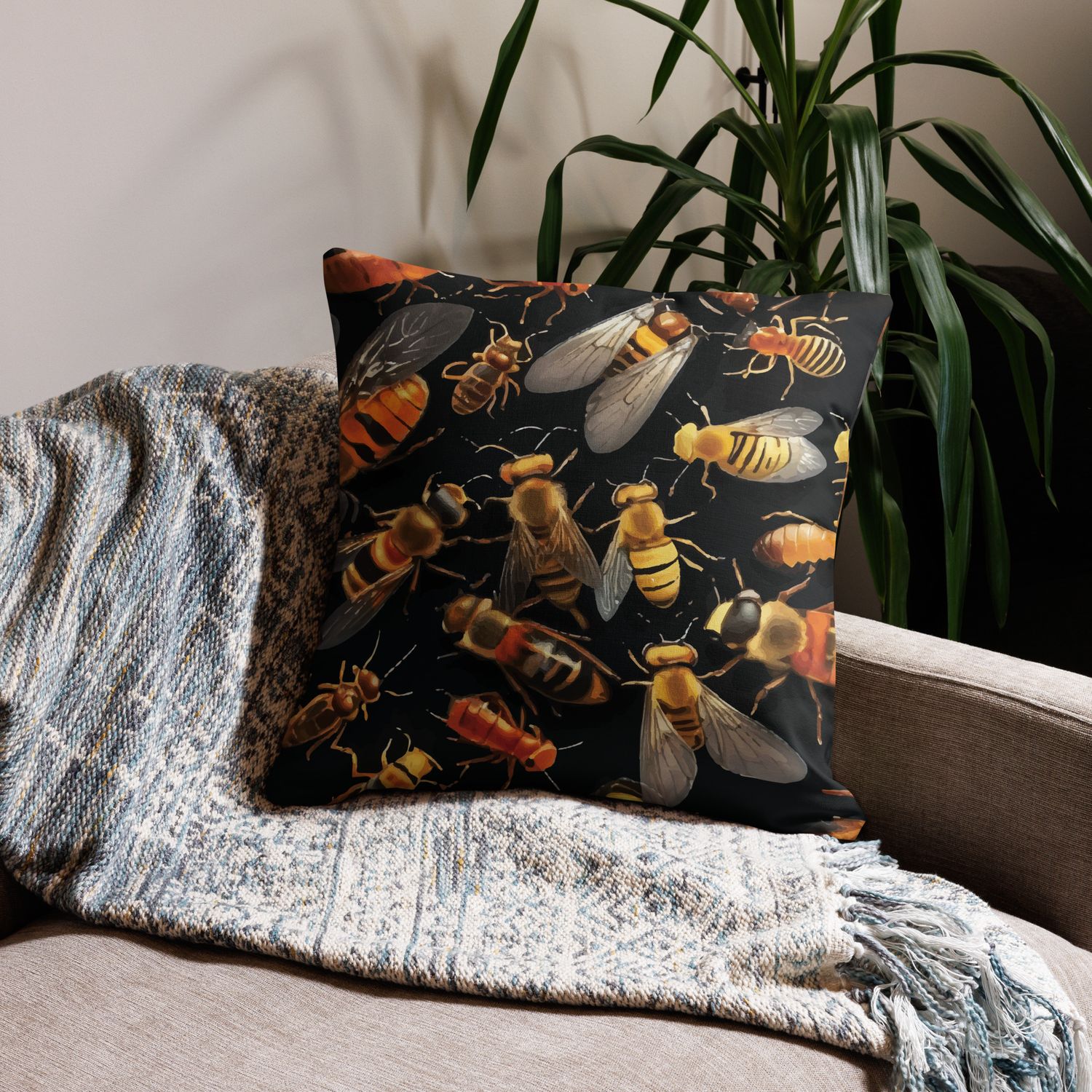 Bees Premium Pillow