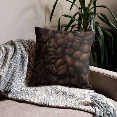 Coffee Beans Premium Pillow